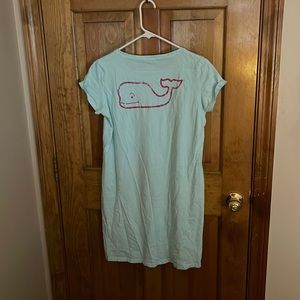Vineyard vines size medium shirt dress aqua and pink